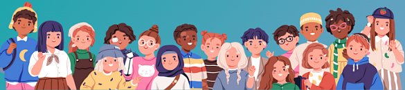 Eine Gruppe von Schulkindern