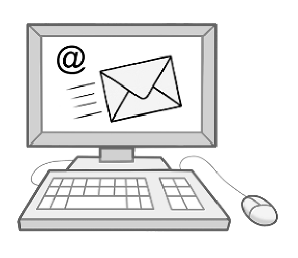 Computermonitor mit einer Email