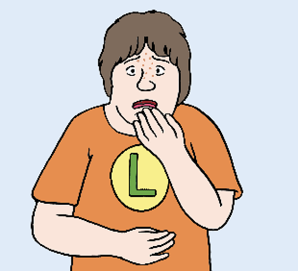 Mensch, der sich übergibt